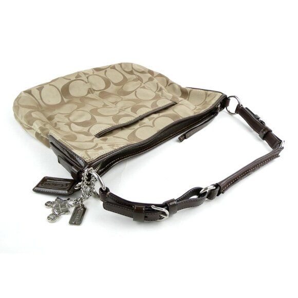 Coach Signature Khaki Mahogany Shoulder Bag 12676 - Picture 5 of 14